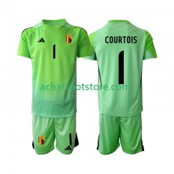 Maillot Belgique Thibaut Courtoi 1 Gardien Domicile Tenue pour Enfant 2025 Manche Courte