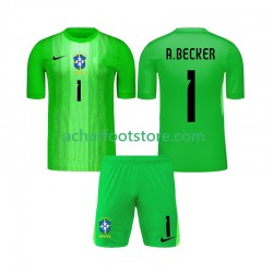 Maillot Brésil Alisson Becker 1 Gardien Domicile Tenue pour Enfant 2026 Manche Courte Maillot Brésil Alisson Becker 1 Gardien Domicile Tenue pour Enfant 2026 Manche Courte