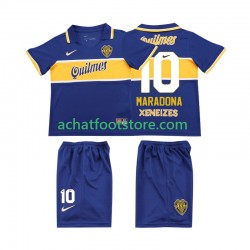 Maillot CA Boca Juniors MARADONA 10 Rétro Domicile Tenue pour Enfant 1996 2004 Manche Courte