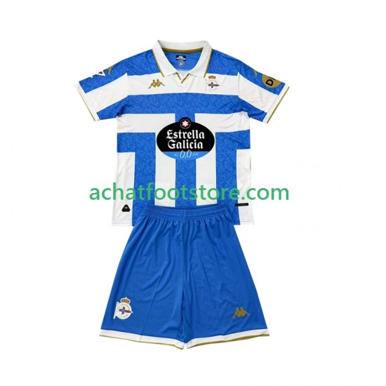 Maillot Deportivo La Coruna Domicile Tenue pour Enfant 2025-2026 Manche Courte