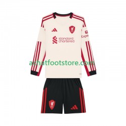 Maillot Liverpool Extérieur Tenue pour Enfant 2025-2026 Manche Longue