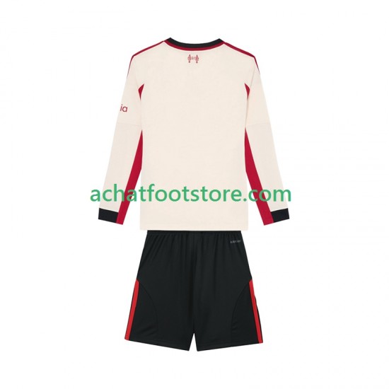 Maillot Liverpool Extérieur Tenue pour Enfant 2025-2026 Manche Longue