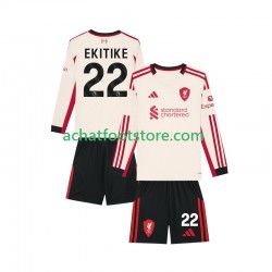 Maillot Liverpool Hugo Ekitike 22 Extérieur Tenue pour Enfant 2025-2026 Manche Longue