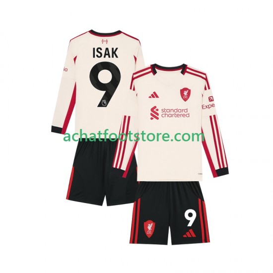 Maillot Liverpool ISAK 9 Extérieur Tenue pour Enfant 2025-2026 Manche Longue