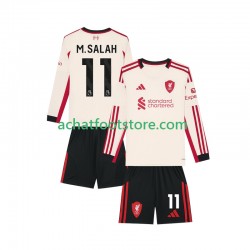 Maillot Liverpool Mohamed Salah 11 Extérieur Tenue pour Enfant 2025-2026 Manche Longue