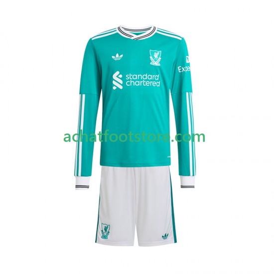 Maillot Liverpool 3ème Tenue pour Enfant 2025-2026 Manche Longue