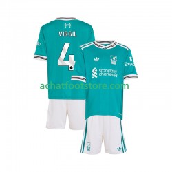 Maillot Liverpool Virgil van Dijk 4 3ème Tenue pour Enfant 2025-2026 Manche Courte