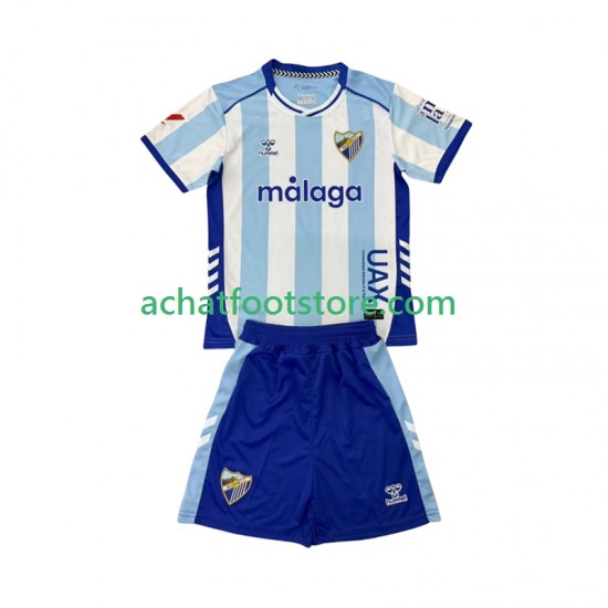 Maillot Málaga CF Domicile Tenue pour Enfant 2025-2026 Manche Courte