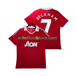 Maillot Manchester United BECKHAM 7 Rétro Domicile Tenue pour Homme 2010 2011 Manche Courte