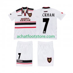 Maillot Manchester United BECKHAM 7 Rétro Extérieur Tenue pour Enfant 1988 Manche Courte