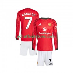 Maillot Manchester United Cristiano Ronaldo 7 Domicile Tenue pour Enfant 2025-2026 Manche Longue