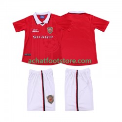 Maillot Manchester United Rétro Domicile Tenue pour Enfant 2002 2022 Manche Courte