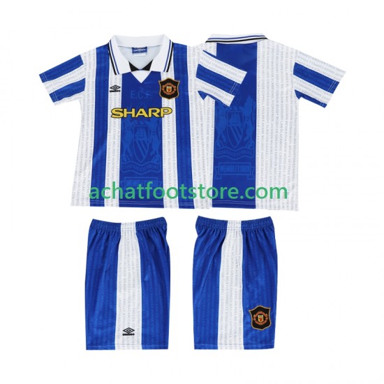 Maillot Manchester United Rétro 3ème Tenue pour Enfant 1994 1996 Manche Courte