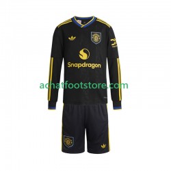 Maillot Manchester United 3ème Tenue pour Enfant 2025-2026 Manche Longue