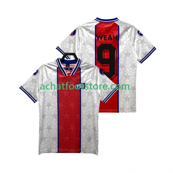 Maillot Paris Saint-Germain WEAH 9 Rétro Extérieur Tenue pour Homme 1994 1995 Manche Courte