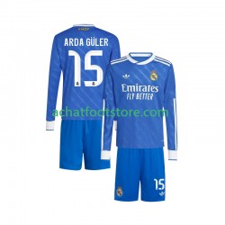 Maillot Real Madrid Arda Guler 15 3ème Tenue pour Enfant 2025-2026 Manche Longue