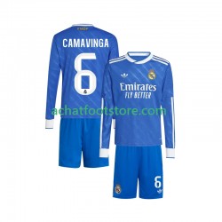 Maillot Real Madrid Camavinga 6 3ème Tenue pour Enfant 2025-2026 Manche Longue