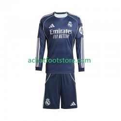 Maillot Real Madrid Extérieur Tenue pour Enfant 2025-2026 Manche Longue