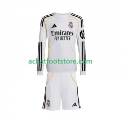Maillot Real Madrid Domicile Tenue pour Enfant 2025-2026 Manche Longue