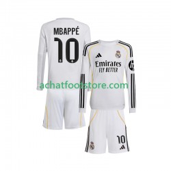 Maillot Real Madrid Mbappé Kylian 10 Domicile Tenue pour Enfant 2025-2026 Manche Longue