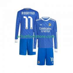 Maillot Real Madrid Rodrygo 11 3ème Tenue pour Enfant 2025-2026 Manche Longue
