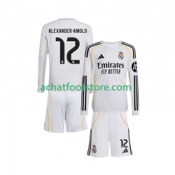Maillot Real Madrid Trent Alexander-Arnold 12 Domicile Tenue pour Enfant 2025-2026 Manche Longue