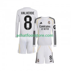 Maillot Real Madrid Valverde 8 Domicile Tenue pour Enfant 2025-2026 Manche Longue