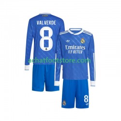 Maillot Real Madrid Valverde 8 3ème Tenue pour Enfant 2025-2026 Manche Longue