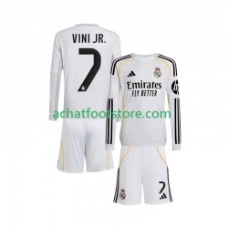 Maillot Real Madrid Vinicius Junior 7 Domicile Tenue pour Enfant 2025-2026 Manche Longue