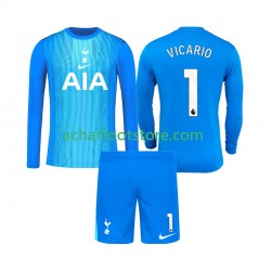 Maillot Tottenham Hotspur Guglielmo Vicario 1 Gardien Extérieur Tenue pour Enfant 2025-2026 Manche Longue