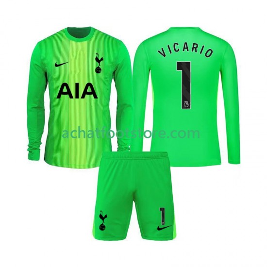Maillot Tottenham Hotspur Guglielmo Vicario 1 Gardien Domicile Tenue pour Enfant 2025-2026 Manche Longue