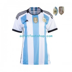 Maillot Argentine 3 Stars Domicile Tenue pour Femme Coupe du Monde 2022 Manche Courte Maillot Argentine 3 Stars Domicile Tenue pour Femme Coupe du Monde 2022 Manche Courte