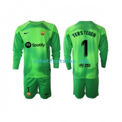Maillot FC Barcelone Ter Stegen 1 Gardien Domicile Tenue pour Enfant 2022-2023 Manche Longue Maillot FC Barcelone Ter Stegen 1 Gardien Domicile Tenue pour Enfant 2022-2023 Manche Longue