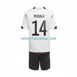 Maillot Allemagne Musiala 14 Domicile Tenue pour Enfant Coupe du Monde 2022 Manche Courte Maillot Allemagne Musiala 14 Domicile Tenue pour Enfant Coupe du Monde 2022 Manche Courte