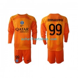 Maillot Paris Saint-Germain Donnarumma 99 Gardien Extérieur Tenue pour Enfant 2022-2023 Manche Longue