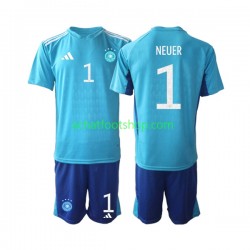 Maillot Allemagne Manuel Neuer 1 Gardien Domicile Tenue pour Enfant Coupe du Monde 2022 Manche Courte Maillot Allemagne Manuel Neuer 1 Gardien Domicile Tenue pour Enfant Coupe du Monde 2022 Manche Courte