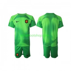 Maillot Pays-Bas Gardien Extérieur Tenue pour Enfant Coupe du Monde 2022 Manche Courte Maillot Pays-Bas Gardien Extérieur Tenue pour Enfant Coupe du Monde 2022 Manche Courte