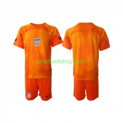Maillot États-Unis Gardien Domicile Tenue pour Enfant Coupe du Monde 2022 Manche Courte