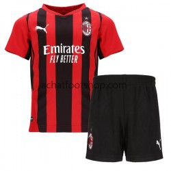Maillot AC Milan Domicile Tenue pour Enfant 2021-2022 Manche Courte Maillot AC Milan Domicile Tenue pour Enfant 2021-2022 Manche Courte