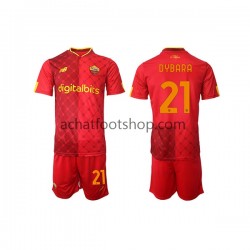 Maillot AS Rome Paulo Dybala 21 Domicile Tenue pour Enfant 2022-2023 Manche Courte