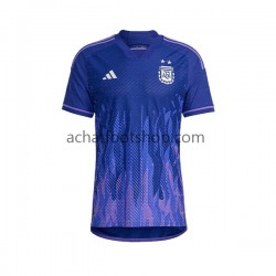 Maillot Argentine Extérieur Tenue pour Homme Coupe du Monde 2022 Manche Courte