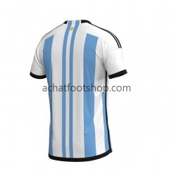 Maillot Argentine Domicile Tenue pour Homme Coupe du Monde 2022 Manche Courte