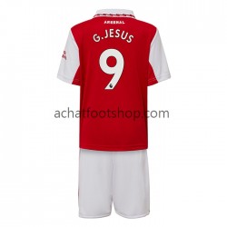 Maillot Arsenal Gabriel Jesus 9 Domicile Tenue pour Enfant 2022-2023 Manche Courte
