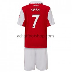 Maillot Arsenal Saka 7 Domicile Tenue pour Enfant 2022-2023 Manche Courte