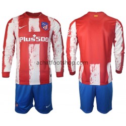 Maillot Atlético Madrid Domicile Tenue pour Enfant 2021-2022 Manche Longue