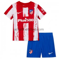Maillot Atlético Madrid Domicile Tenue pour Enfant 2021-2022 Manche Courte