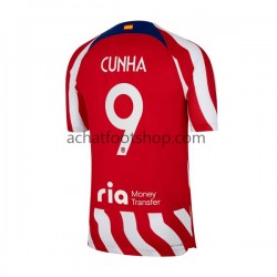 Maillot Atlético Madrid Matheus Cunha 9 Domicile Tenue pour Homme 2022-2023 Manche Courte