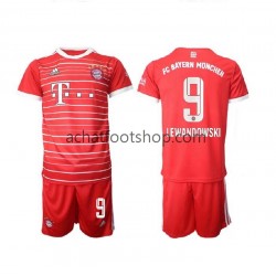 Maillot Bayern Munich Lewandowski 9 Domicile Tenue pour Enfant 2022-2023 Manche Courte