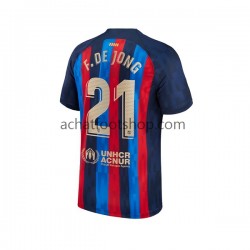 Maillot FC Barcelone Frenkie de Jong 21 Domicile Tenue pour Homme 2022-2023 Manche Courte