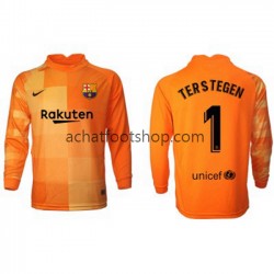 Maillot FC Barcelone Ter Stegen 1 Gardien Domicile Tenue pour Homme 2021-2022 Manche Longue Maillot FC Barcelone Ter Stegen 1 Gardien Domicile Tenue pour Homme 2021-2022 Manche Longue